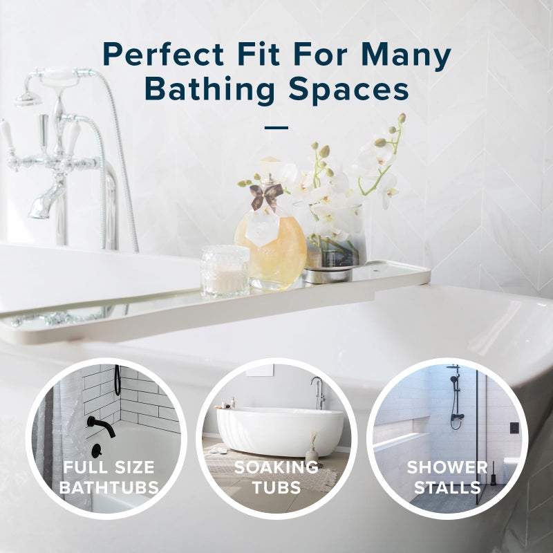 SlipX Solutions Durable Large Rubber Safety Mat 27 x 15, Feel Safe and Surefooted in Your Bath or Shower, Extra Grippy Surface Texture and Over 200 Power Grip Suction Cups, Machine Washable, Gray - Image 4